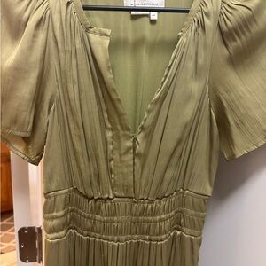 Anthropologie Sage Green Long Sleeve Dress